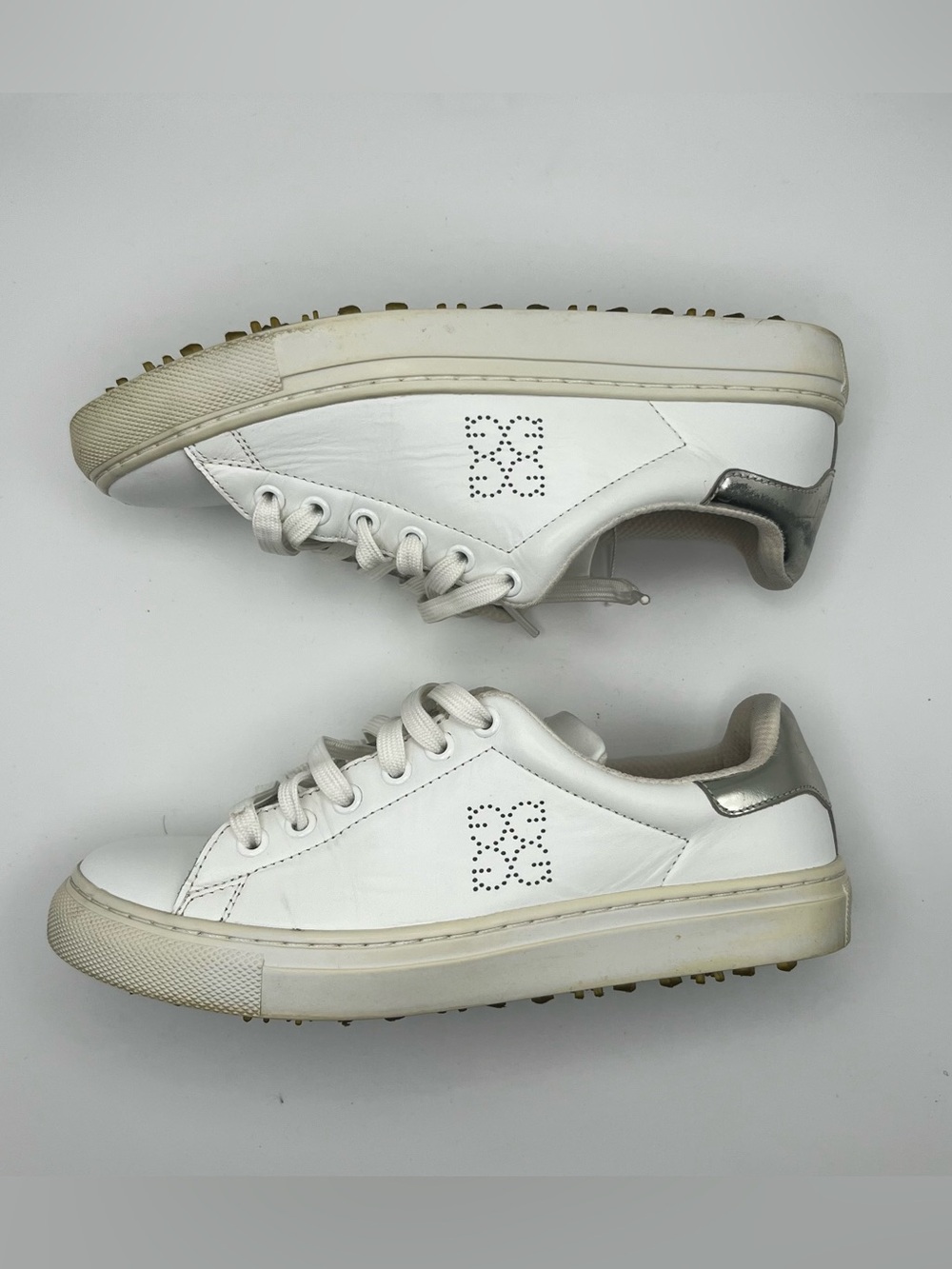 G/Fore Gallivanter Golf Shoes Women’s US 8 White Leather Silver Spikeless